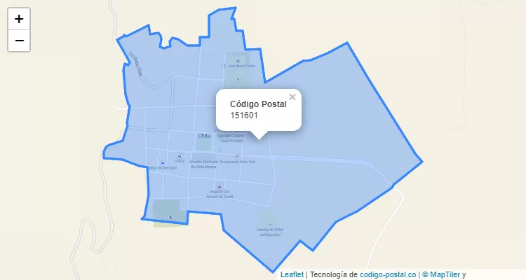 Código Postal 151601 en Colombia