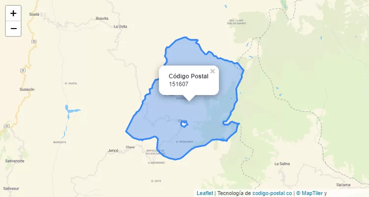 Código Postal 151607 en Colombia