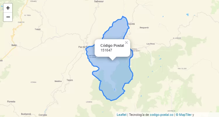 151647 ZIP Code in Colombia