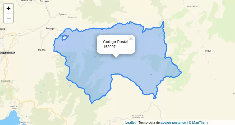 ZIP Code Neighborhood Las Cañas, Mongua