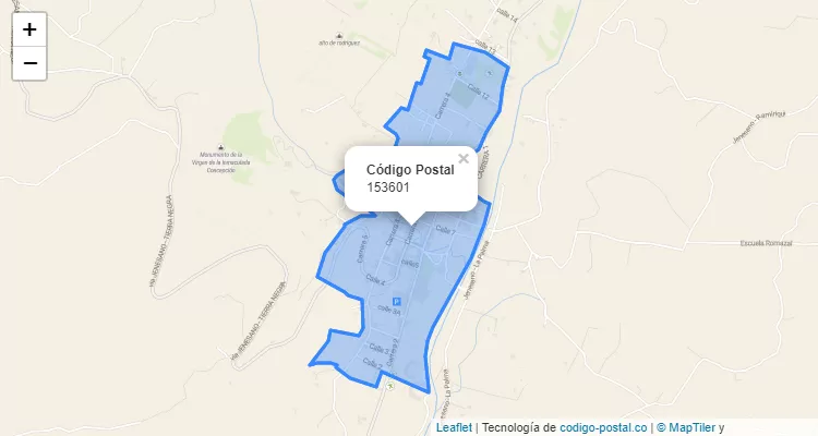 Código Postal 153601 en Colombia