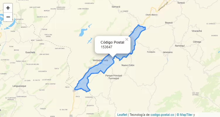 Código Postal 153647 en Colombia