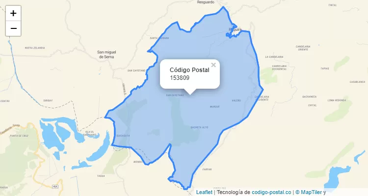 ZIP Code Neighborhood El Carmen, Raquira