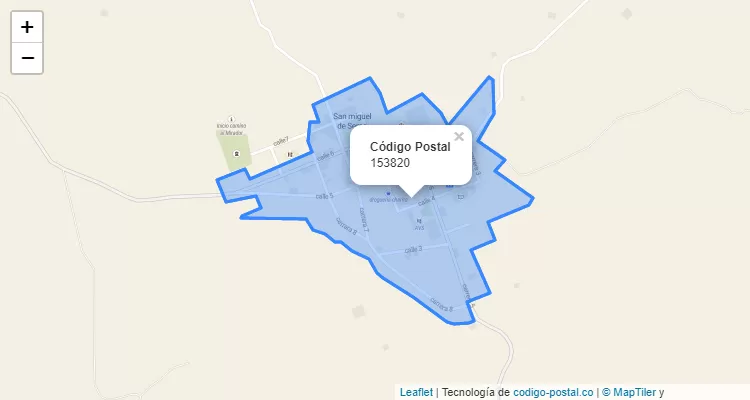 Código Postal 153820 en Colombia