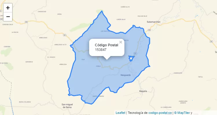 Código Postal 153847 en Colombia