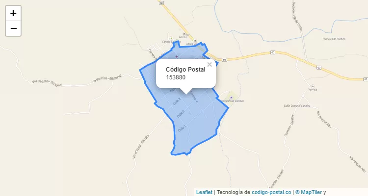 Código Postal 153880 en Colombia