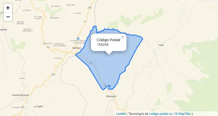 154268 ZIP Code in Colombia