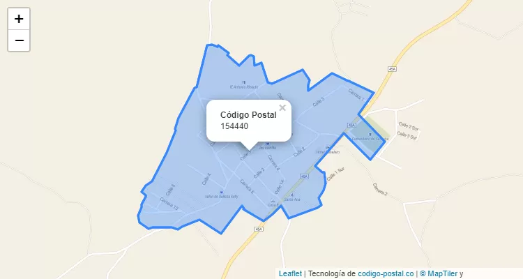 Código Postal 154440 en Colombia