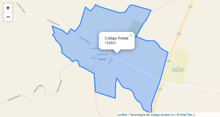 154601 ZIP Code in Colombia