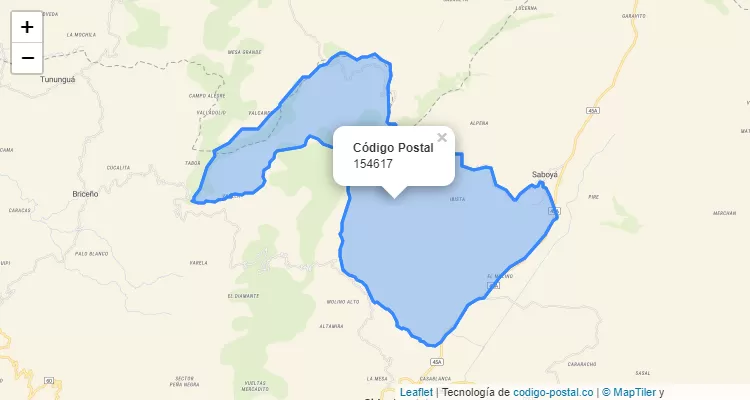 ZIP Code Neighborhood Molino, Saboyá