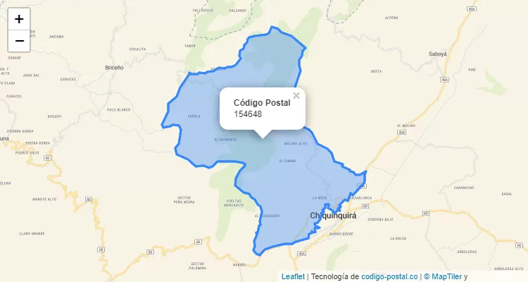 Código Postal 154648 en Colombia