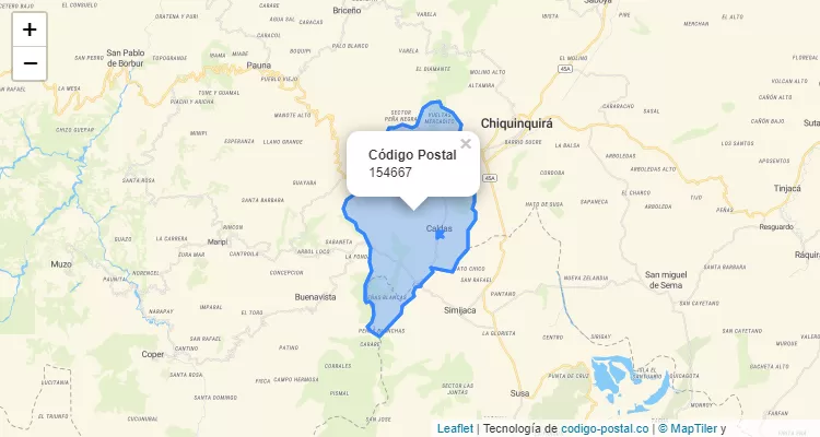 ZIP Code Neighborhood Centro, Caldas