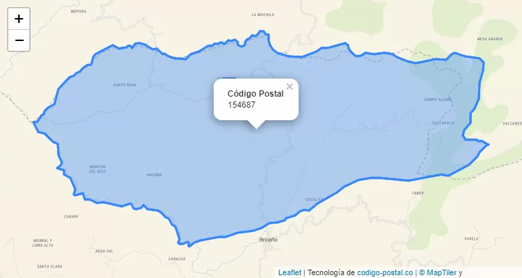 Código Postal 154687 en Colombia