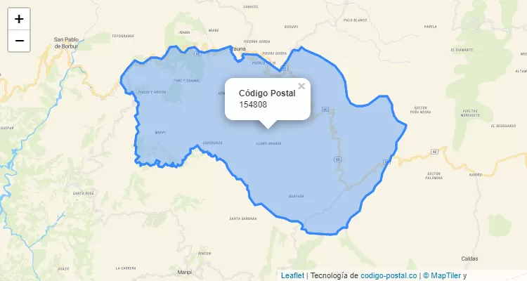 154808 ZIP Code in Colombia