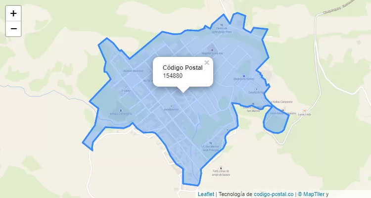 154880 ZIP Code in Colombia