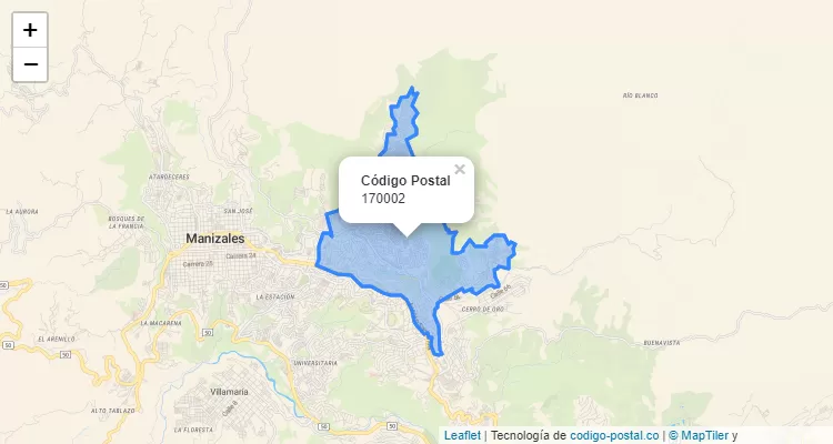 Código Postal Barrio Peralonso, Manizales