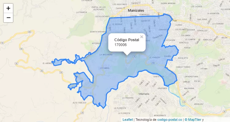 Código Postal Barrio Centenario, Manizales
