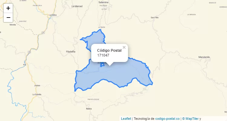 Código Postal Vereda Cabecera Municipal, Aranzazu