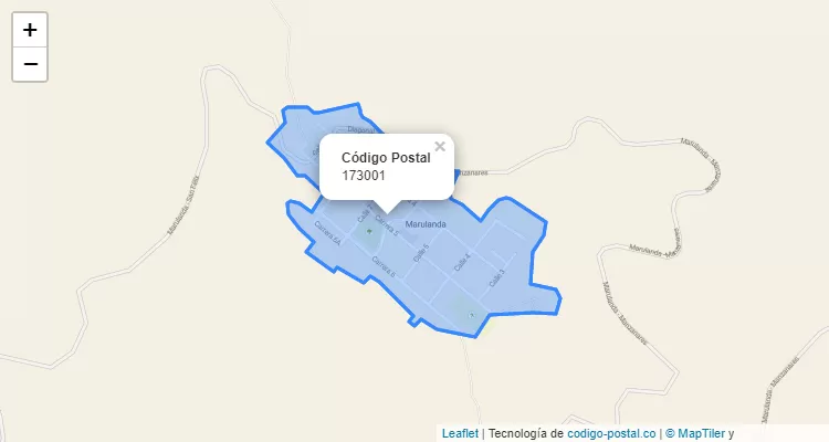 173001 ZIP Code in Colombia