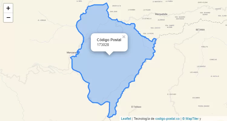 Código Postal Vereda Las Peñas, Manzanares