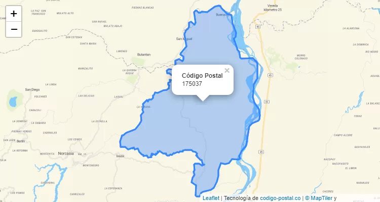 Código Postal Vereda Isaza, La Dorada