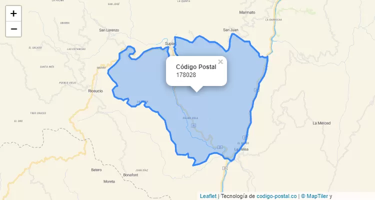 Código Postal Vereda Alto Obispo, Supia