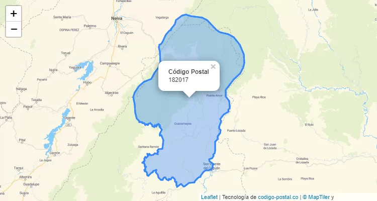 Código Postal Vereda Libano Oriente, San Vicente del Caguán