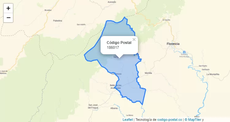 Código Postal Vereda El Rubi, Belén de los Andaquíes