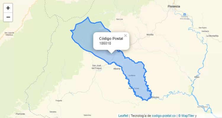 Código Postal Vereda Agua Dulce, Belén de los Andaquíes