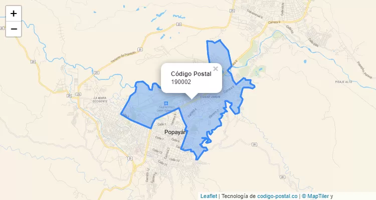 190002 ZIP Code in Colombia
