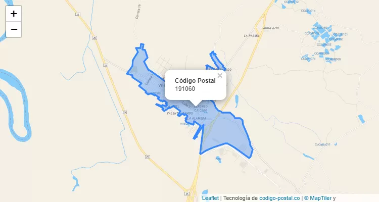 Código Postal Barrio Tres de Marzo, Villa Rica