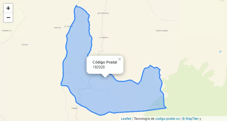 ZIP Code Neighborhood El Mayo, Jambaló
