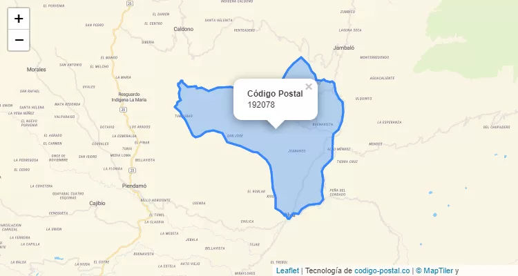 Código Postal 192078 en Colombia