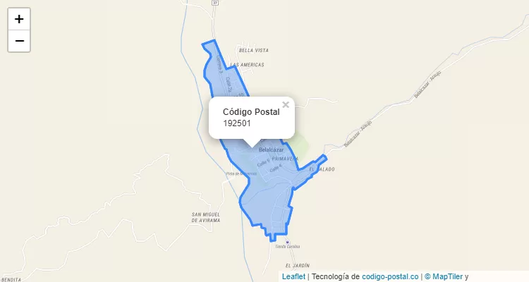 192501 ZIP Code in Colombia
