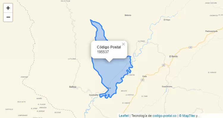 Código Postal Vereda Capitanes, Balboa