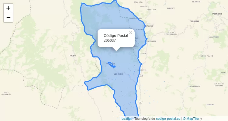 Código Postal 205037 en Colombia