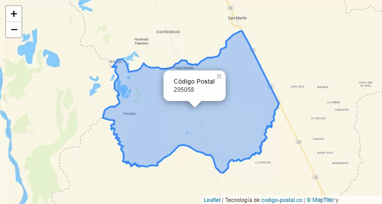 Código Postal 205058 en Colombia