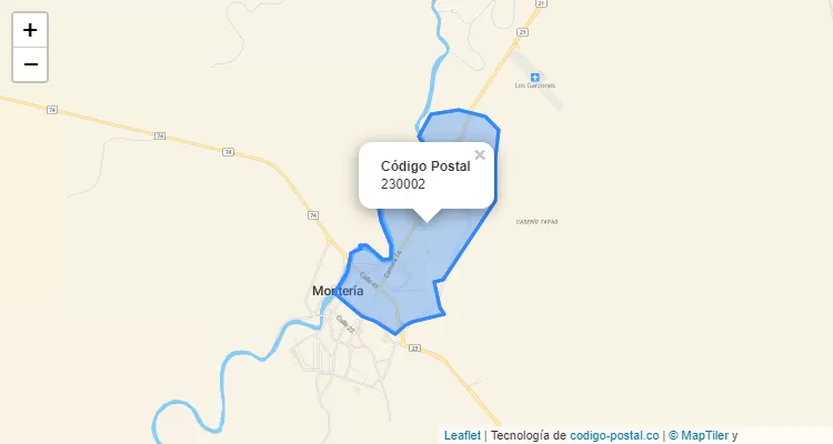 Código Postal Barrio La Española, Monteria