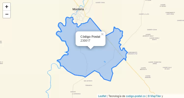 Código Postal Vereda Chispa Catalina, Monteria