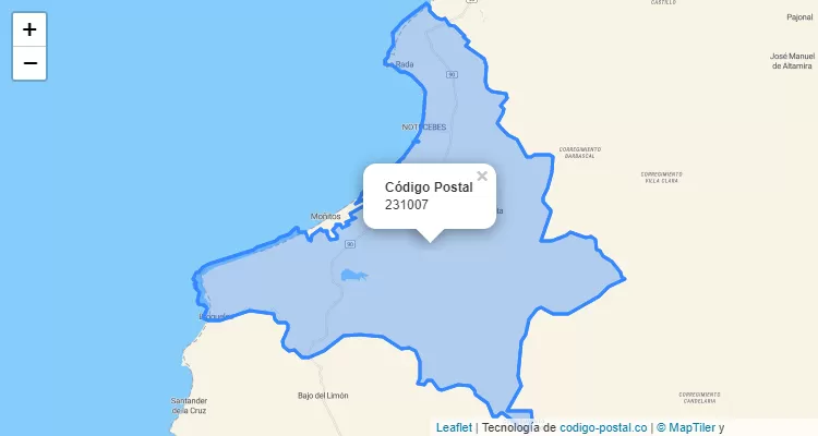 Código Postal 231007 en Colombia