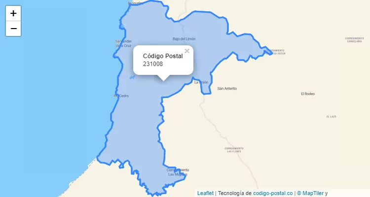 Código Postal 231008 en Colombia