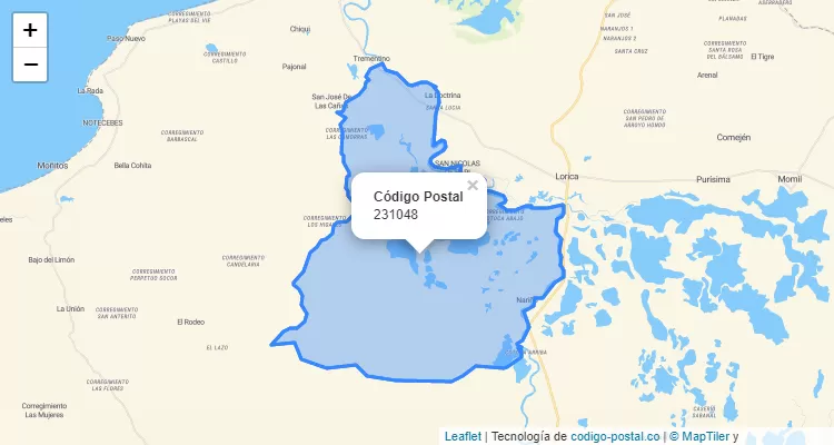 Código Postal 231048 en Colombia