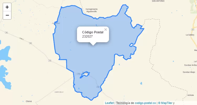 Código Postal 232027 en Colombia
