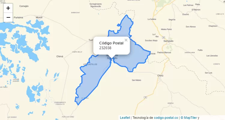 232038 ZIP Code in Colombia