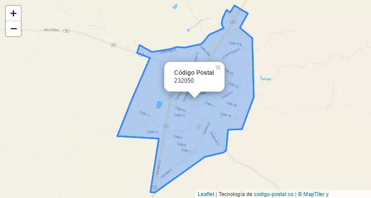 Código Postal 232050 en Colombia