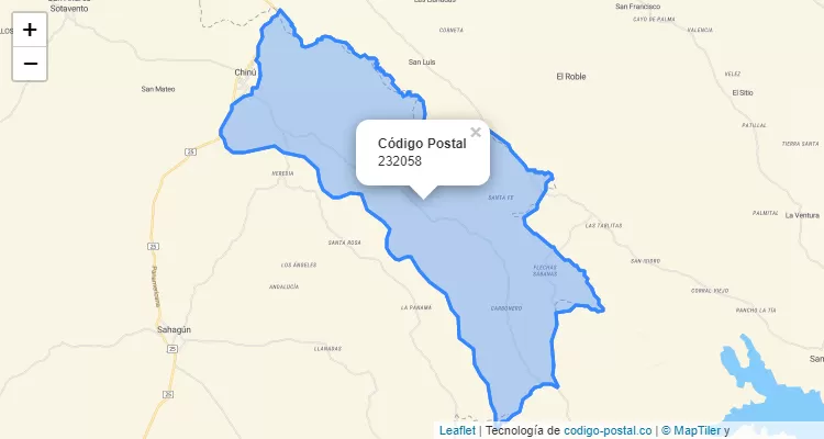 Código Postal 232058 en Colombia