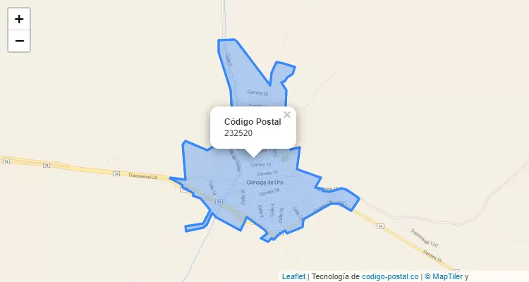 ZIP Code Locality San Luis, Ciénaga de Oro
