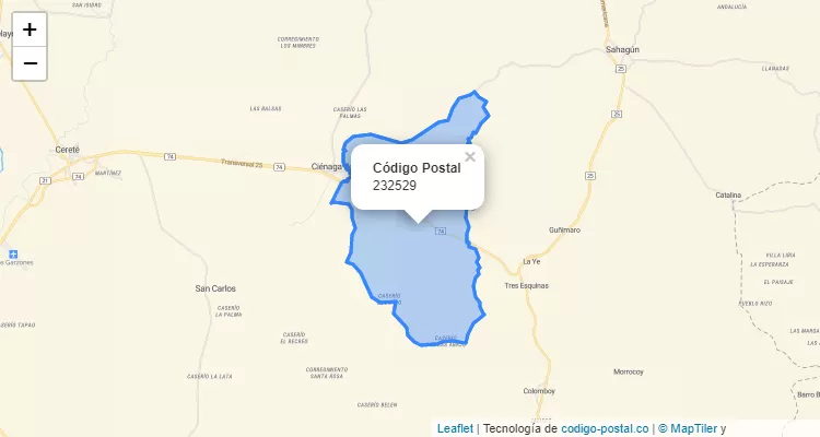 ZIP Code Neighborhood Salitral, Ciénaga de Oro