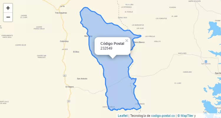 Código Postal Vereda La Padilla, Sahagún