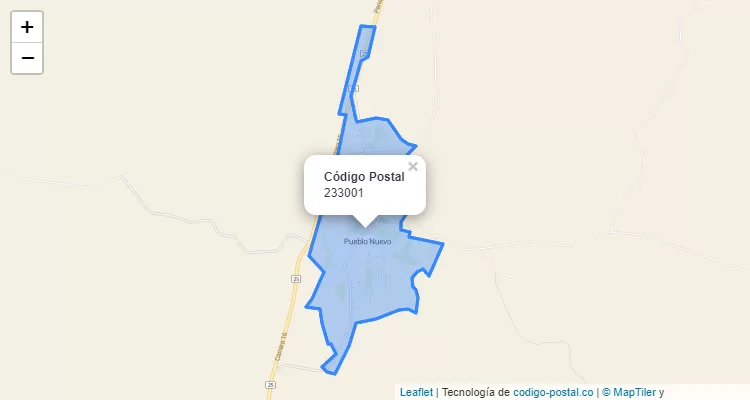 Código Postal Barrio El Mango, Pueblo Nuevo